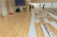 亞強(qiáng)體育施工案例:室內(nèi)木地板,